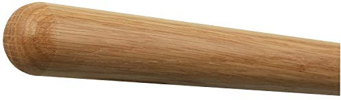 TIBU Eiche Holz Handlauf Geländer 30-500cm mit Holzenden Wandhandlauf Wand Treppe, Länge 2000 mm / 200 cm / 2,0 m und Enden Halbkugel gefräst