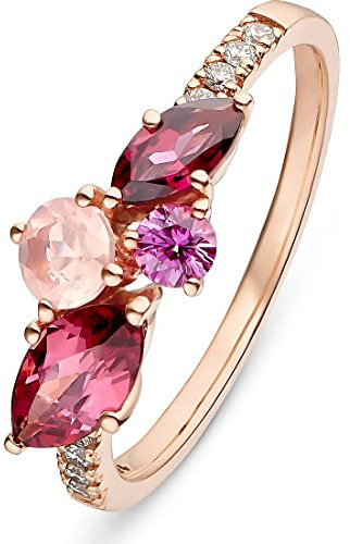 CHRIST Damen-Damenring 1 Farbstein 54, Roségold 32013369