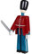 Kay Bojesen Soldat mit Gewehr klein Figuren Figurines Legendäre Figur, rot