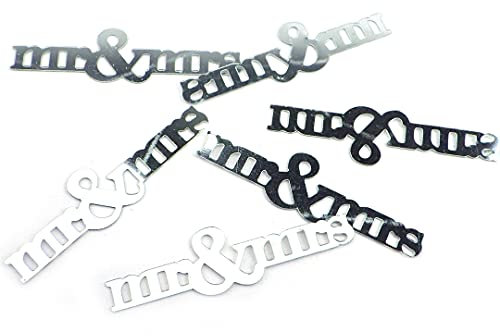 Herzen Herzchen Herze Love Hochzeit Tischdeko Streudeko Konfetti (Mr&MRS-Silber, 200)