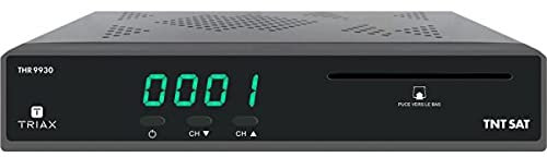 Terminal DE Reception TNT Gratuite par Satellite HD THR 9930 - avec Carte D'ACCES TNTSAT, Port USB pour ENREGISTREMENTS