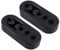 Bohaner 2 Pack Universal Heavy Duty Exhaust Mount Rubber 4 Holes 12mm Exhaust Bracket Hanger, Universal Rubber Exhaust Mount Bracket Hangers(Black)