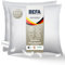 BEFA NATUR Made in Germany Feder/Daunenkissen 80x80 cm aus 15% Daunen und 85% Federn, Allergiker geeignet (Nomite), Öko-Text 100 Klasse 1 Zertifiziert, EN Standart 12934, Downpass (2 Stück)