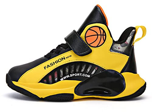 CZHIHANEG Basketball-Schuhe, Basketball-Schuhe für Kinder, Sportschuhe mit Klettverschluss, Sportschuhe