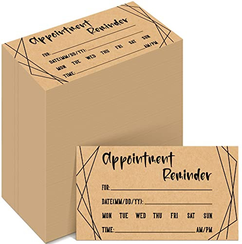 Geyee Terminkarten aus Kraftpapier, für Geschäftskunden, Zahnarzt, Therapeuten, Arzt, Friseursalon, Nagelspa, Pflege, Restaurants, Rückrufdienst, 400 Stück