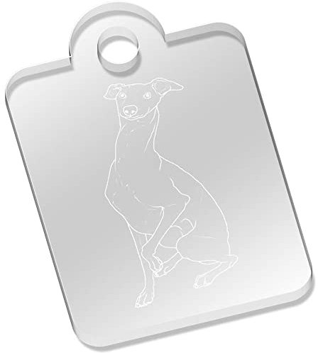 Azeeda 'Doofer Italienischer Windhund' Schlüsselanhänger (AK00075244)