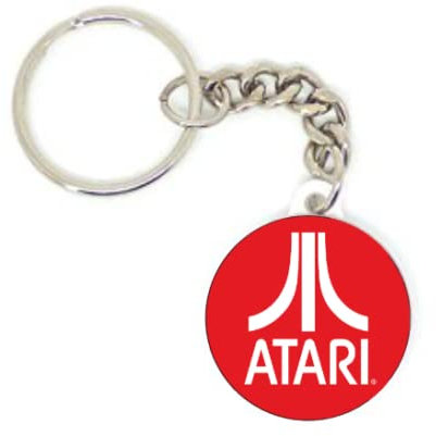 Porte clé badge RETRO GAMING ATARI CONSOLE JEUX MANETTE idée cadeau personnalisé