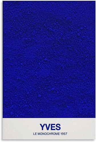 LVTFCO Yves Klein 1957 Monochromes blaues Poster und Drucke Abstrakte Wandkunst Yves Klein Gemälde Von Leinwand FürZuhause Wanddekoration Bild 40x60cmx1 Kein Rahmen