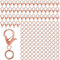 50 Stück Kettenverschluss,Armband Verschluss,Verschlüsse für Armbänder,Ketten Verschlüsse,Verschluss Kette,Schmuck Verschlüsse,Schmuckverschlüsse,mit 100 Biegeringe,für Schmuckherstellung,Roségold