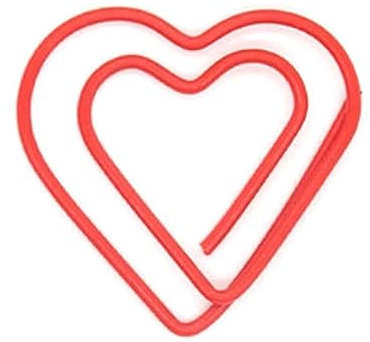 XINYIN 100 Stück süße Büroklammern in Herzform, rot, Lesezeichen, Clip, Bürobedarf für Hochzeit, Foto, Wanddekoration, Büroklammern, Herz, kleine Büroklammern, Herz