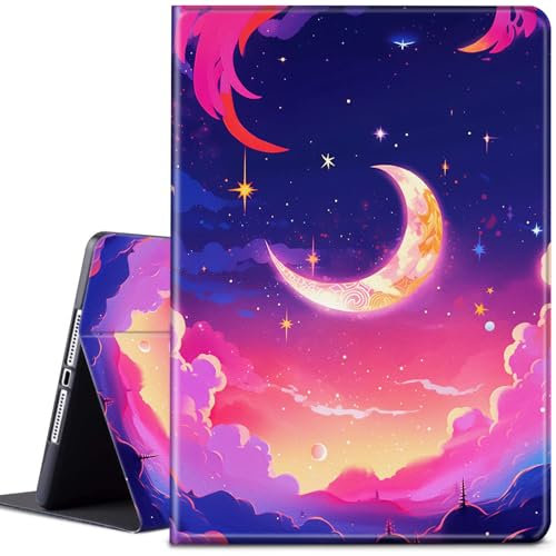 CGFGHHUY Schutzhülle für iPad der 10. Generation 2022, leicht, schützend, PU-Leder, Smart Stand Cover mit automatischer Wake-Sleep-Hülle für iPad 10. Generation 27,7 cm (10 Zoll) 2022, Pink Moon