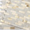 BeNice Selbstklebende Mosaik Fliesenaufkleber Bad, Wandfliesen Küche Marmor Fliesen Wasserdichte(Beige,5Stücke)