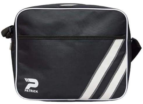 William Lamb Patrick gestreifte Mesenger-Tasche, Kuriertasche, Sholder-Tasche, Blau / Schwarz / Grün gestreift, Schwarz , One Size