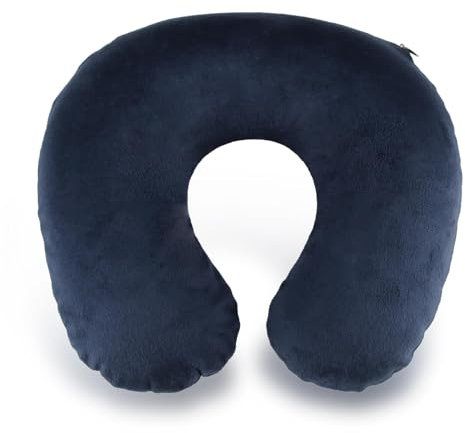 JINSIHU Cuscino da Viaggio Gonfiabile, Cuscino per il Collo da Viaggio Lavabile Cuscino Cervicale da Viaggio Cuscino da Viaggio Collo Ergonomico Cuscino Regolabile per Casa Aereo Auto Ufficio Treno