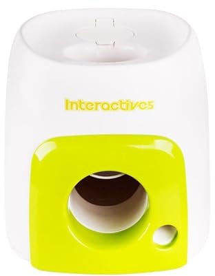 WOOXGEHM Hundeball-Belohnungsspielzeug, Lindert Ängste, Verbessert die Intelligenz, Hundeball-Rollmaschine, Leichter und Tragbarer Ballwerfer für Drinnen und Draußen