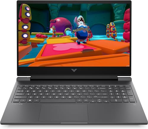 HP Victus 16-r0003sf Ordinateur Portable Gaming 16 FHD IPS 144 Hz, PC Portable Gamer (Intel Core i7-13620H, RAM 16 Go, SSD 512 Go, Nvidia GeForce RTX 4060 8Go, Windows 11), Laptop Gris, AZERTY