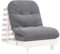 vidaXL Futon Schlafsofa mit Matratze, Bettsofa mit verstellbaren Rückenlehne, Schlafcouch für Wohnzimmer Schlafcouch, Klappsofa, Weiß Massivholz Kiefer