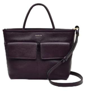 RADLEY London Brompton Crescent Damen-Tasche, genarbtes Leder, klein, mit Reißverschluss oben, Imperial, Small