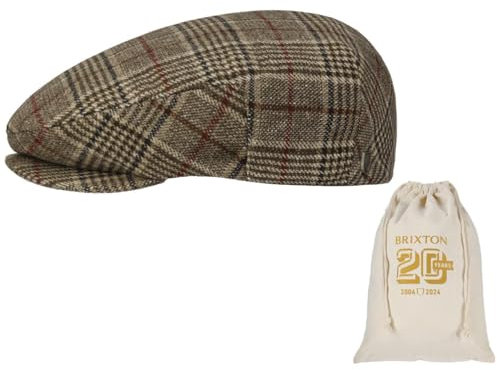 Brixton 20th Anniversary Hooligan Flatcap Schirmmütze Schiebermütze (S (55-56 cm) - braun)