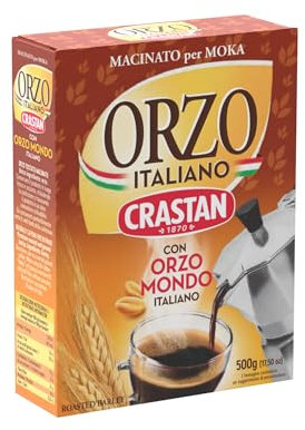 Crastan - Orzo Tostato Macinato, Speciale Per Moka - 500 G, 1 unità, 1 (Confezione da 6)