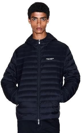 Armani Exchange Herren Essential, Long Sleeve Padded Side Lettering Logo Jacket