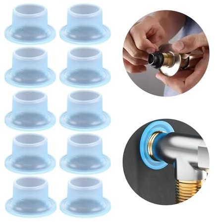 10 Pièces Bleu Joint D'étanchéité Anti-Fuite pour Robinet, Facile à Installer, Silice de Joint Plomberie, Joint Caoutchouc en Silicone pour Cuisine Connect pour Réparation et Rénovation de Plomberie