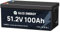 GLCE ENERGY Batterie LiFePO4 51.2V 100Ah - 5,12 kWh - Batterie au lithium - Classe A -100A BMS Pour bateau, camping-car, marine, moteur de trolling, stockage d'énergie et hors réseau