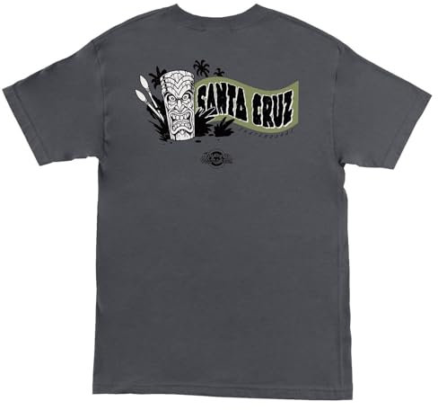SANTA CRUZ Skateboards Shirt Roskopp Voodoo Room Charcoal, Dunkelgrau, L