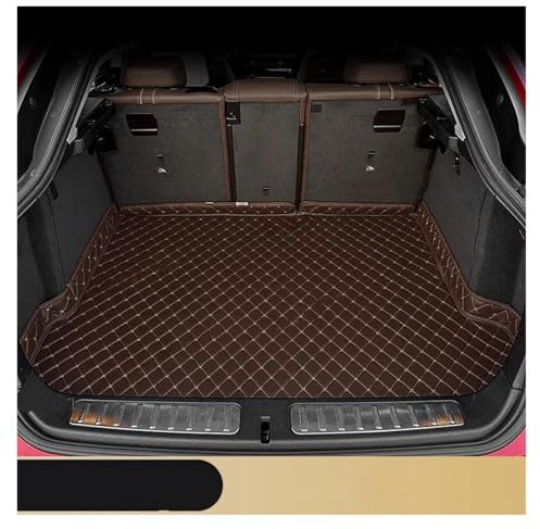 FUNFOB Bandeja Maletero para Volvo para XC90 New Energy 7 Asientos 2016-2024 Estera De Maletero De Coche Forro De Carga Alfombra Alfombrilla Maletero(Café)