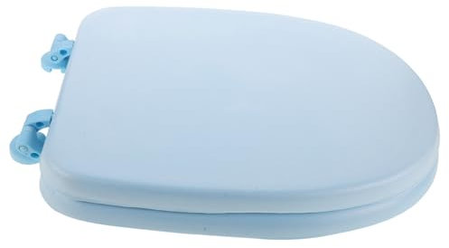 HOMSFOU Asiento De Inodoro De Espuma Suave Tapa De Wc Estándar Fácil De Limpiar y Antideslizante Para Uso Familiar