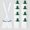 Pierre Ponce Brosse Toilettes WC,10 Recharges de Nettoyage Ponce avec Poignée Réutilisable,Nettoyage Efficace,pour Les Toilettes, Les Cuisines,Les éviers et Les Lavabos(Blanc)