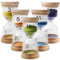 Sanduhren Set für Kinder Holz, 5 Stück Sand Timer Set 3/5/10/15/30 Minuten, Bunter Sanduhren für Kinder, Anti Fall Zeitmesser Sanduhren für Zähneputzen, Spiele, Kochen, Dekoration, Haus, Büro