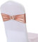 CTRSM Nœuds de Chaise de Mariage, Ceintures élégantes, Lot de 10 Ceintures de Chaise élastiques en élasthanne Extensible avec nœuds for décoration de Chaise de Mariage(Rose Gold)