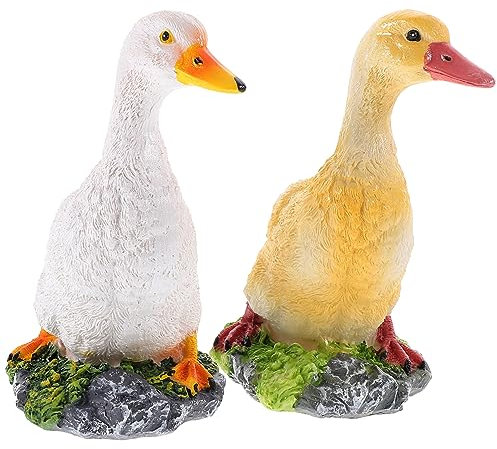 Hemobllo 2stücke Simulation Garten Statue Ornament Kunst Gartendekor Statue Gartenornament Lebendig Tragbares Modell Aus Harz Gartendekoration Mit Schlichtem Design Ornament Für Haus Und Te