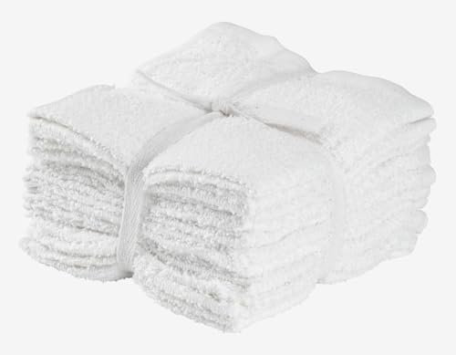 Lot de 10 lingettes réutilisables – 50/50 chiffons en chanvre et coton bio – Ultra doux, durables et respectueux de l'environnement – pour bébé, soins du visage et du corps, 30 x 30 cm
