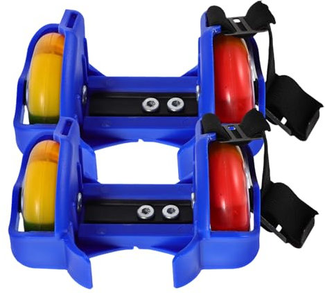 POPETPOP 1 Paar heiße Rollschuhe Skate-Schuhe Schuhe mit Rollen für Jungen Wheelies Schuhe für Mädchen Skateschuhe für Jungen Rollschuhe für Mädchen Skaterschuhe Gummi Blue