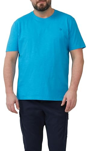 s.Oliver T-Shirt mit Flammgarnstruktur und Logo-Print