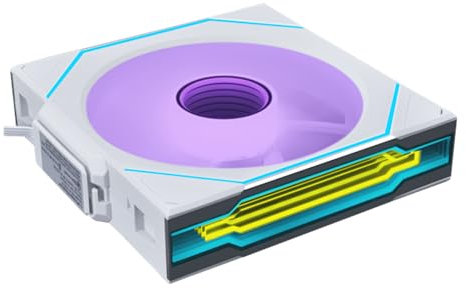 Lian Li UNI FAN SL-INF WIRELESS 120mm White | Reverse Blade Design – PWM Case Fan, ARGB Lighting & Infinity Mirror, Interlocking Design, Reversed Airflow, Quiet Operation