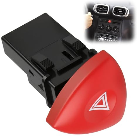Bouton Warning Trafic 2 Interrupteur Feux DéTresse 4 Broches pour RENAULT Espace Laguna Mk2/Mk4 Trafic EL/FL Vel Vivaro E7/F7/J7 Interrupteur Feux de DéTresse de Remplacement OEM 8200442724 252904889r