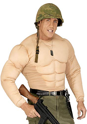 TrendandStylez Muskelshirt für Herren [S-XL] – Gepolstertes Muskel Kostüm für Superheld & Bodybuilder, dein heldenhafter Oberkörper für Karneval, Halloween & Mottoparty in Sekunden