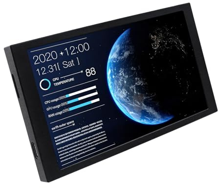 Limtula 13,2 cm (5,2 Zoll) Computer-Monitor USB Typ C Power Echtzeit-Hardware-Bildschirm für Desktop-Monitor, Aluminiumlegierung, PC-Zubehör
