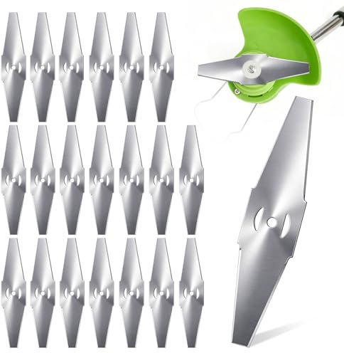 20 Pcs Lame Débroussailleuses, Lames de Rechange pour Coupe Bordure, Métal Lames Débroussailleuse Électrique, Accessoires pour Débroussailleuse sans Fil Jardin