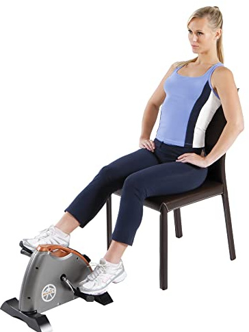 Marcy Under Desk Mini Pedal Leg and Arm Exercise Cycle with Adjustable Magnetic Resistance Physical Therapy Leg Exercisers