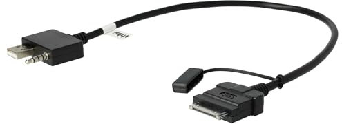 vhbw Cable Adaptador AUX Line In Radio de Coche Compatible con Apple iPod Modelos con conexión de 30 Pines vehículo - USB