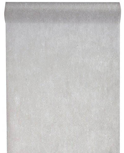 Inspirarte Deco SANTEX Tischläufer Polargrau, 30 cm x 10 m, Dekostoff, 2810