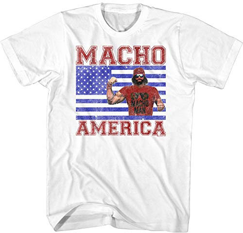 LYYJY Macho Man Randy Savage Macho America Mens White T-Shirt