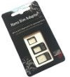 3 adaptadores para tarjetas SIM, microSIM y nanoSIM, 4 en 1 (incluye púa metálica para abrir bandeja del smartphone/tablet)