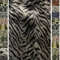 Stoffbook GRAU/SCHWARZ HAARIG ZEBRAFELL Fell Stoff Fellimitat Stoffe, B913