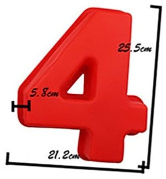 Van Der Linn Extra Large Silicone Number Birthday Cake Baking Tin Mould 0-9 (4)