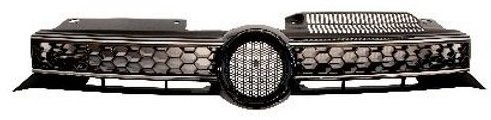 TVP Trade Vehicle Parts.co.uk Compatible With Front Grille Main Centre Black & Chrome Gtd Only Vw Golf Mk6 2009-2013